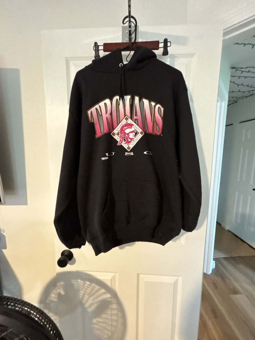 Vintage 90’s USC Trojans Made in USA Black Hoodie XL